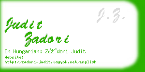 judit zadori business card